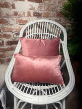 Pink Velvet Cushion with Piping 50x50cm